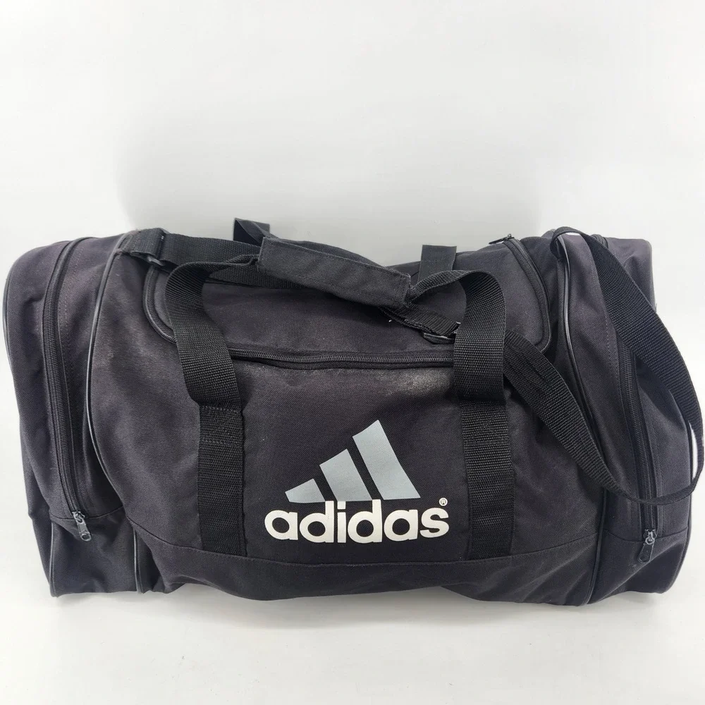 Adidas Black 24 inch Duffel Bag Large Logo Gym Travel‎ Sports Weekender Bag